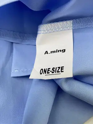 A.ming/シャツ/ブラウス/トップス/スカイブルー/ONE-SIZE