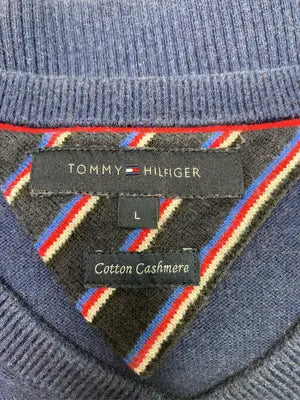 TOMMY HILFIGER/トミーヒルフィガー/ニット/セーター/トップス/ネイビー/L