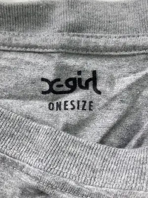 X-GIRL/エックスガール/Tシャツ/カットソー/トップス/グレー/ONE SIZE