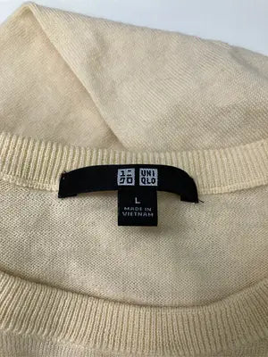 UNIQLO/ユニクロ/ニット/セーター/トップス/イエロー/L