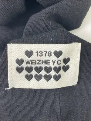 WEIZHE YC/Tシャツ/カットソー/トップス/ブラック/M