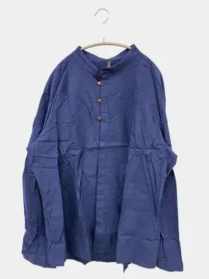 INCERUN/シャツ/ブラウス/トップス/ネイビー/3XL