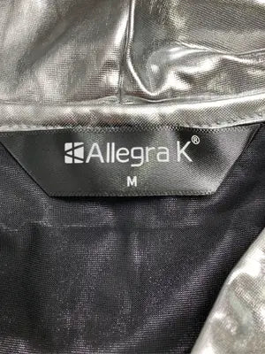 Allegra K/ブルゾン/ジャケット/アウター/シルバー/M