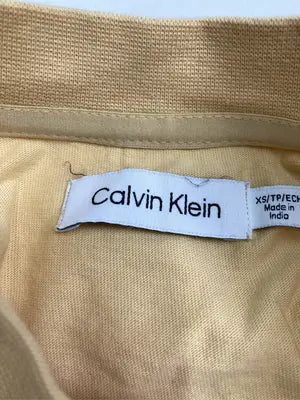 Calvin Klein/カルバンクライン/Tシャツ/カットソー/トップス/イエロー/XS