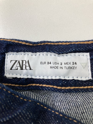ZARA/ザラ/デニムパンツ/パンツ/ネイビー/EUR34/USA02/MEX24
