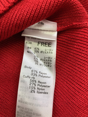 SLY/スライ/ニット/セーター/トップス/レッド/FREE