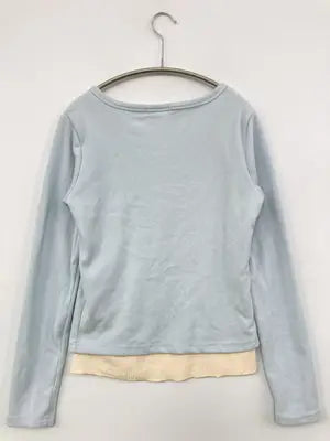 Tシャツ/カットソー/トップス/スカイブルー/F