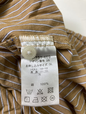 Sunny clouds/サニークラウズ/シャツワンピース/ワンピース/ドレス/ブラウン/3L