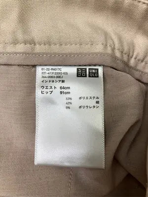 UNIQLO/ユニクロ/スラックス/パンツ/ベージュ/ウエスト64cm ヒップ 91cm
