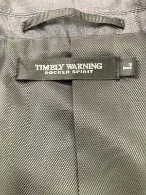 TIMELY WARNING/タイムリーワーニング/テーラードジャケット/ジャケット/アウター/ブラック/L