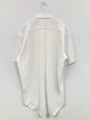 ノーアイロン　ニットシャツ/ビジネスシャツ/トップス/ホワイト/S