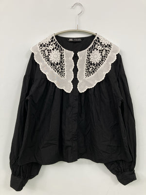 ZARA/ザラ/シャツ/ブラウス/トップス/ブラック/EUR S/USA S/MEX 26