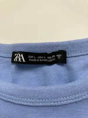 ZARA/ザラ/Tシャツ/カットソー/トップス/ブルー/USA L