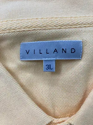 VILLAND/ヴィランド/ポロシャツ/トップス/イエロー/3L