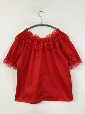 SQUARE UP/シャツ/ブラウス/トップス/レッド/M