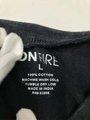 ON FIRE/Tシャツ/カットソー/トップス/ブラック/L
