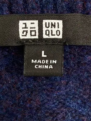 UNIQLO/ユニクロ/ニット/セーター/トップス/ネイビー/L