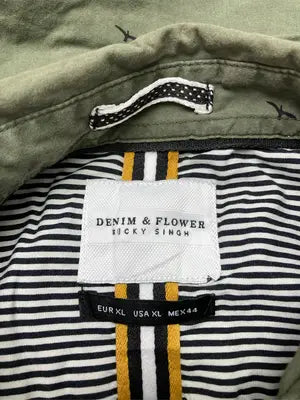 DENIM&FLOWER/シャツ/ブラウス/トップス/カーキ/EUR XL/USA XL/MEX 44