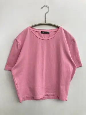 ZARA/ザラ/Tシャツ/カットソー/トップス/ピンク/USA L