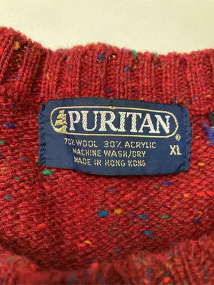 puritan/ピューリタン/ニット/セーター/トップス/レッド/XL