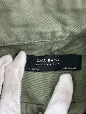 ZARA BASIC/ザラベーシック/ミリタリージャケット/ジャケット/アウター/グリーン/USA L