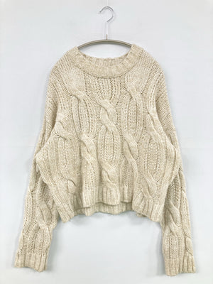 ニット/セーター/トップス/アイボリー/M