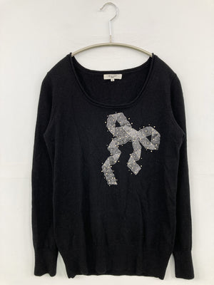 NATURAL BEAUTY BASIC/ナチュラルビューティーベーシック/ニット/セーター/トップス/ブラック/M