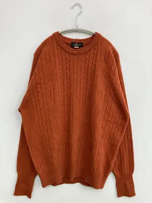CASHMERE/カシミヤ/ニット/セーター/トップス/オレンジ/LARGE