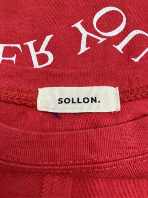SOLLON./ソルロン/Tシャツ/カットソー/トップス/レッド/F