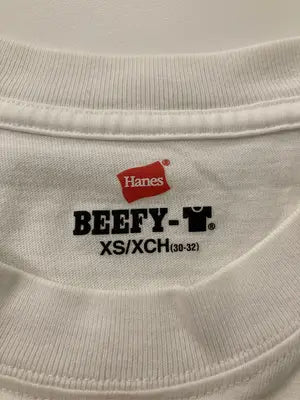 Hanes' BEEFY/ヘインズビーフィー/Tシャツ/カットソー/トップス/ホワイト/XS