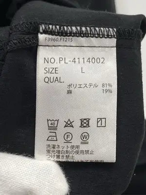 PLUS ONE/プラスワン/シャツ/ブラウス/トップス/ブラック/LARGE