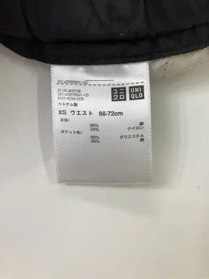 UNIQLO/ユニクロ/カーゴパンツ/パンツ/ブラック/XS  ウエスト66-72cm