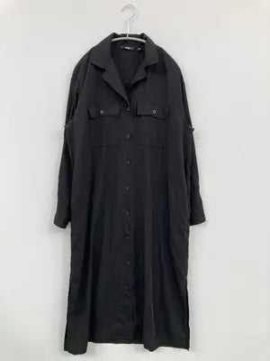 UNIQLO/ユニクロ/シャツワンピース/ワンピース/ドレス/ブラック/L
