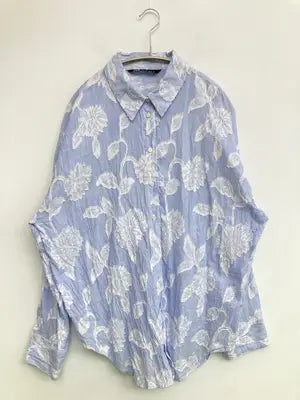 ZARA/ザラ/シャツ/ブラウス/トップス/スカイブルー/USA L