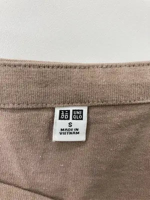 UNIQLO/ユニクロ/Tシャツ/カットソー/トップス/ブラウン/S