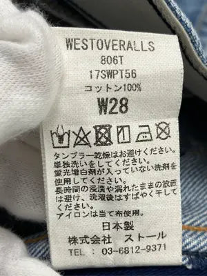 Westoveralls/デニムパンツ/パンツ/ブルー/W28