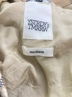 YSTRDY'S TMRRW/ノーカラーコート/ジャケット/アウター/ベージュ/medium