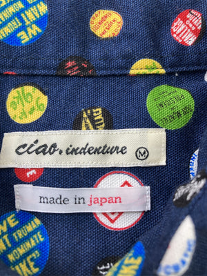 ciao. indenture/シャツ/ブラウス/トップス/ネイビー/M