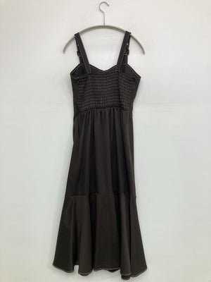 mily bilet/ジャンパースカート/ワンピース/ドレス/ブラウン/M