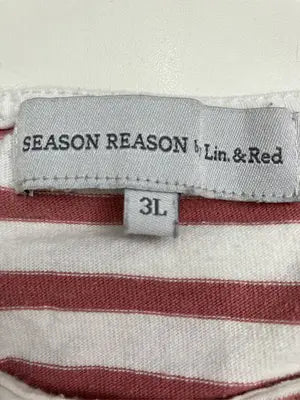 SEASON REASON by Lin.&Red/シーズンリーズンバイリンアンドレッド/Tシャツ/カットソー/トップス/レッド/3L