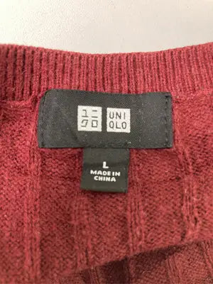UNIQLO/ユニクロ/ニット/セーター/トップス/レッド/L