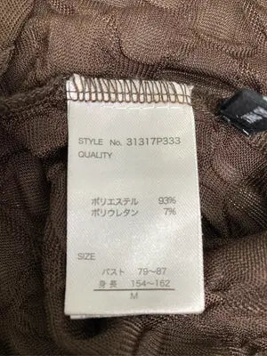 AS KNOW AS PINKY/アズノゥアズピンキー/Tシャツ/カットソー/トップス/ブラウン/M  バスト79～87　身長154～162