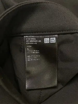 UNIQLO/ユニクロ/スラックス/パンツ/ブラック/XL