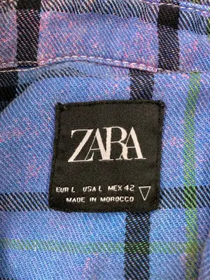 ZARA/ザラ/シャツ/ブラウス/トップス/ブルー/EUR L