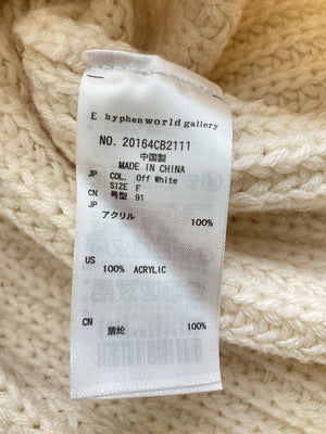 E hyphen world gallery peace/イーハイフンワールドギャラリーピース/ニット/セーター/トップス/アイボリー/F