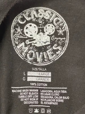 CLASSIC MOVIES/Tシャツ/カットソー/トップス/ブラック/L