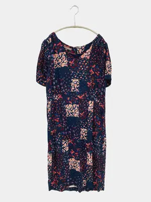 Laura ashley/ローラアシュレイ/ワンピース/ワンピース/ドレス/ネイビー/UK 10