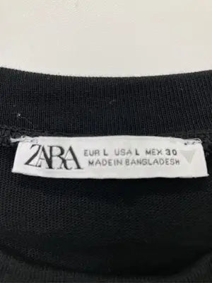 ZARA/ザラ/ノースリーブ/トップス/ブラック/L