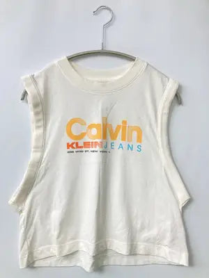 Calvin Klein Jeans/カルバンクラインジーンズ/ノースリーブ/トップス/ホワイト/S