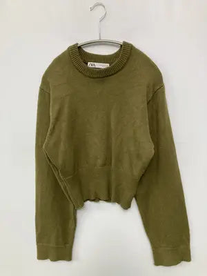 ZARA/ザラ/ニット/セーター/トップス/カーキ/M